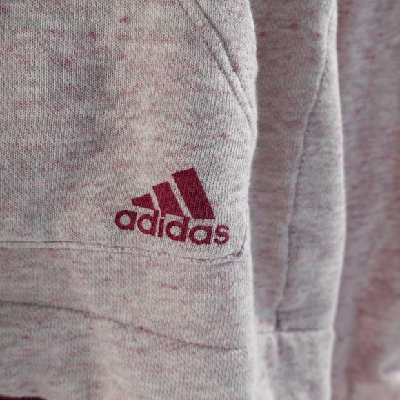 Adidas Women's Heathered Pullover Hoodie - Casual & Comfortable - Picture 5 of 7